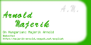 arnold majerik business card